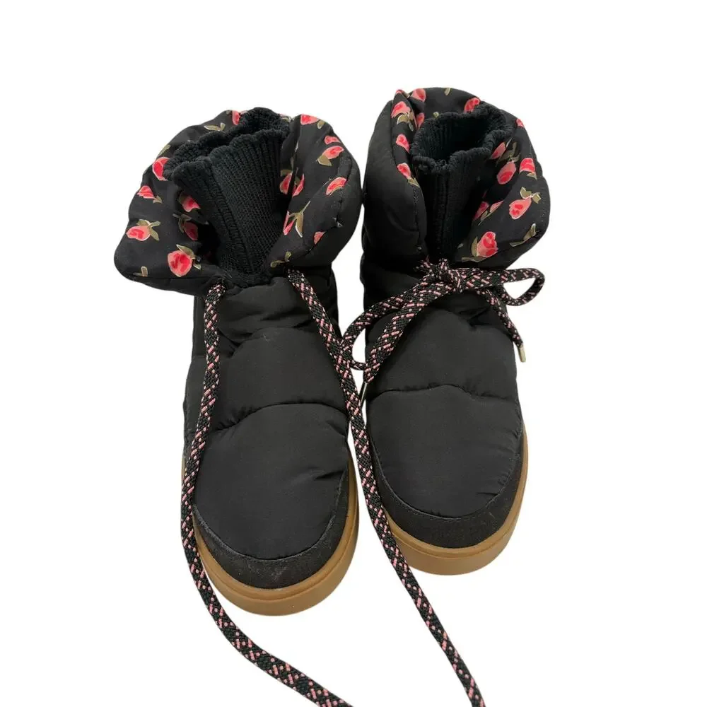 Kate Spade Cocoon Snow Boots Black 5.5 Womens